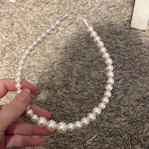 Classic Pearl Headband - White Faux Pearl Hairband